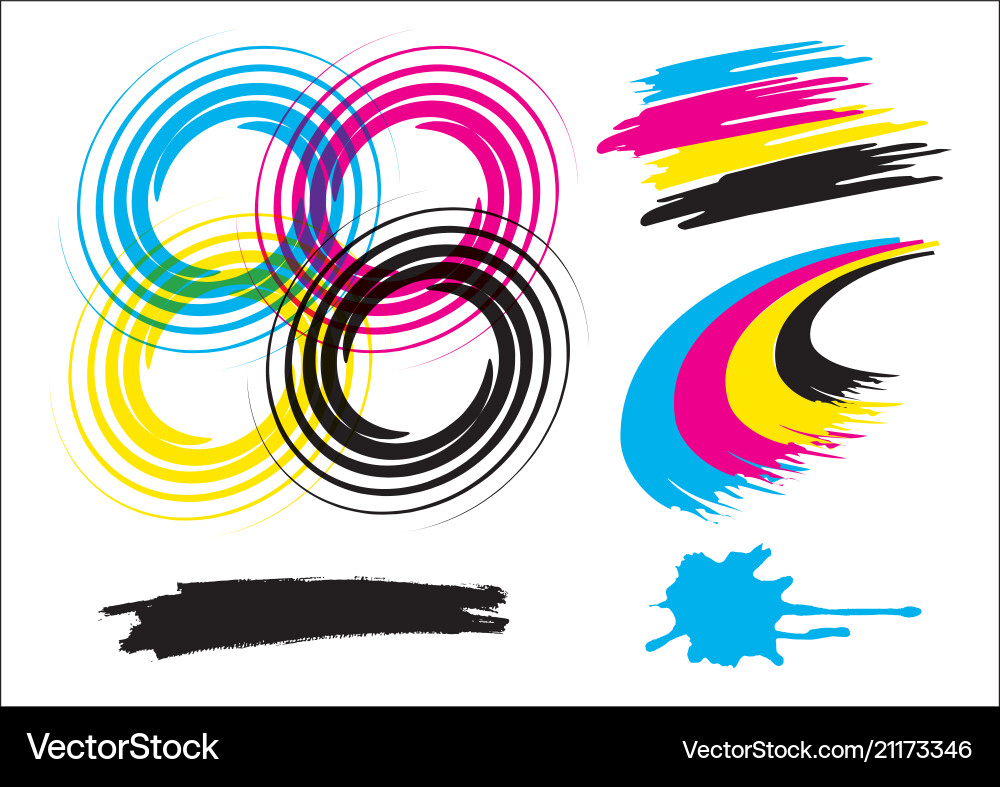 Dynamic abstract design elements vector image