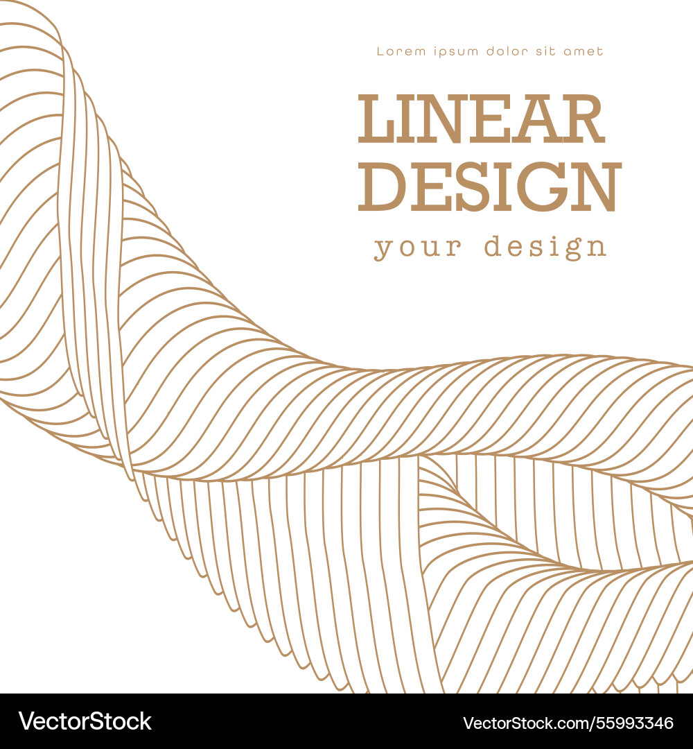 Dynamic wave wavy lines design linear vector image