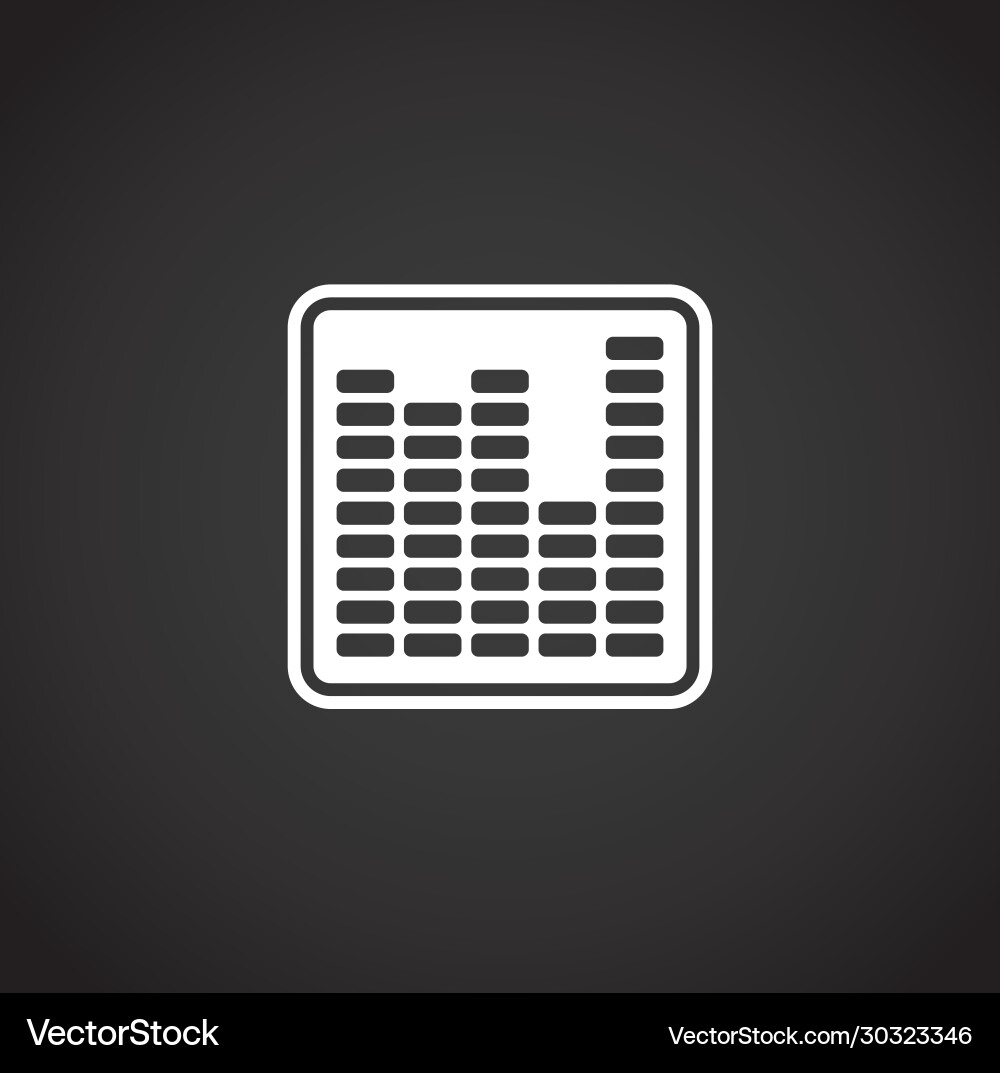 Equalizer related icons set on background Equalizer related icons set on background vector image
