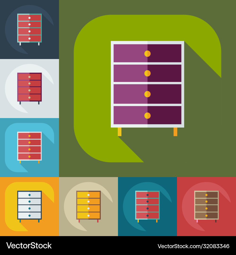 Flat modern design with shadow icons commode Flat modern design with shadow icons commode vector image