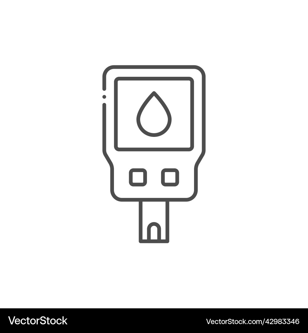 Glucometer-Linie Icon lineare Stil Zeichen für mobile Glucometer-Linie Icon lineare Stil Zeichen für mobile vektorbild