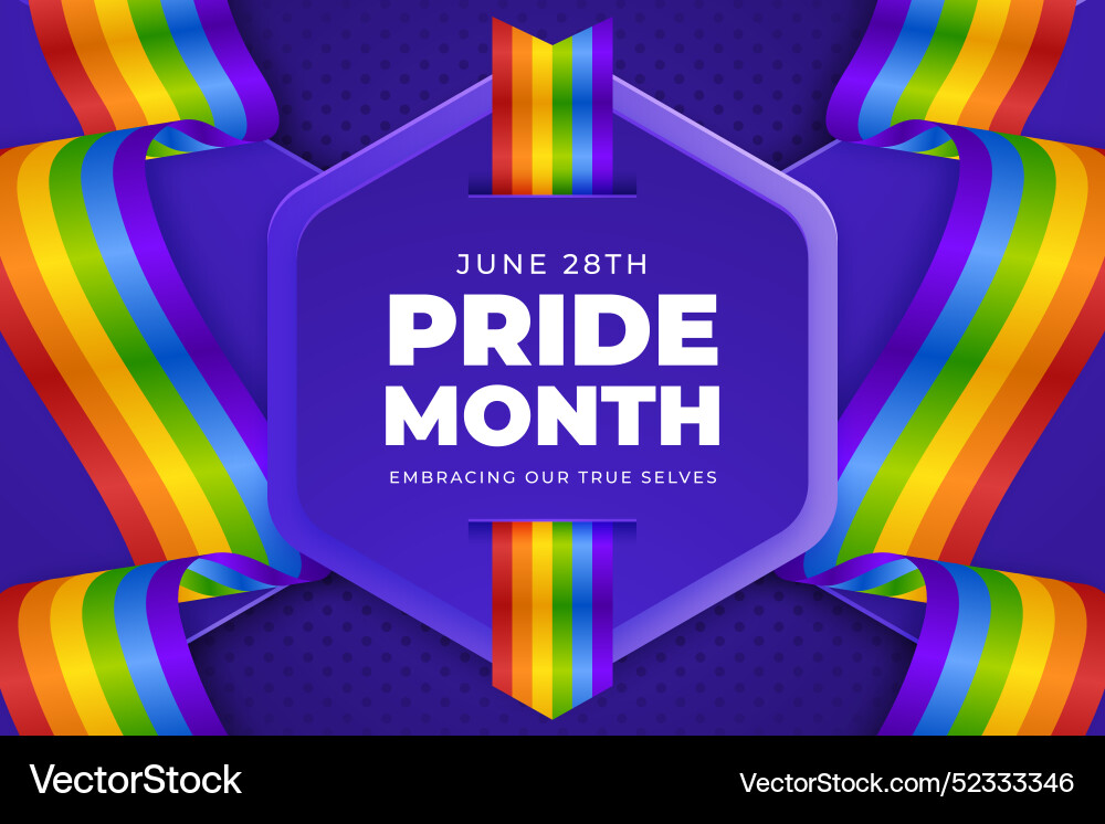Gradient pride month background Royalty Free Vector Image