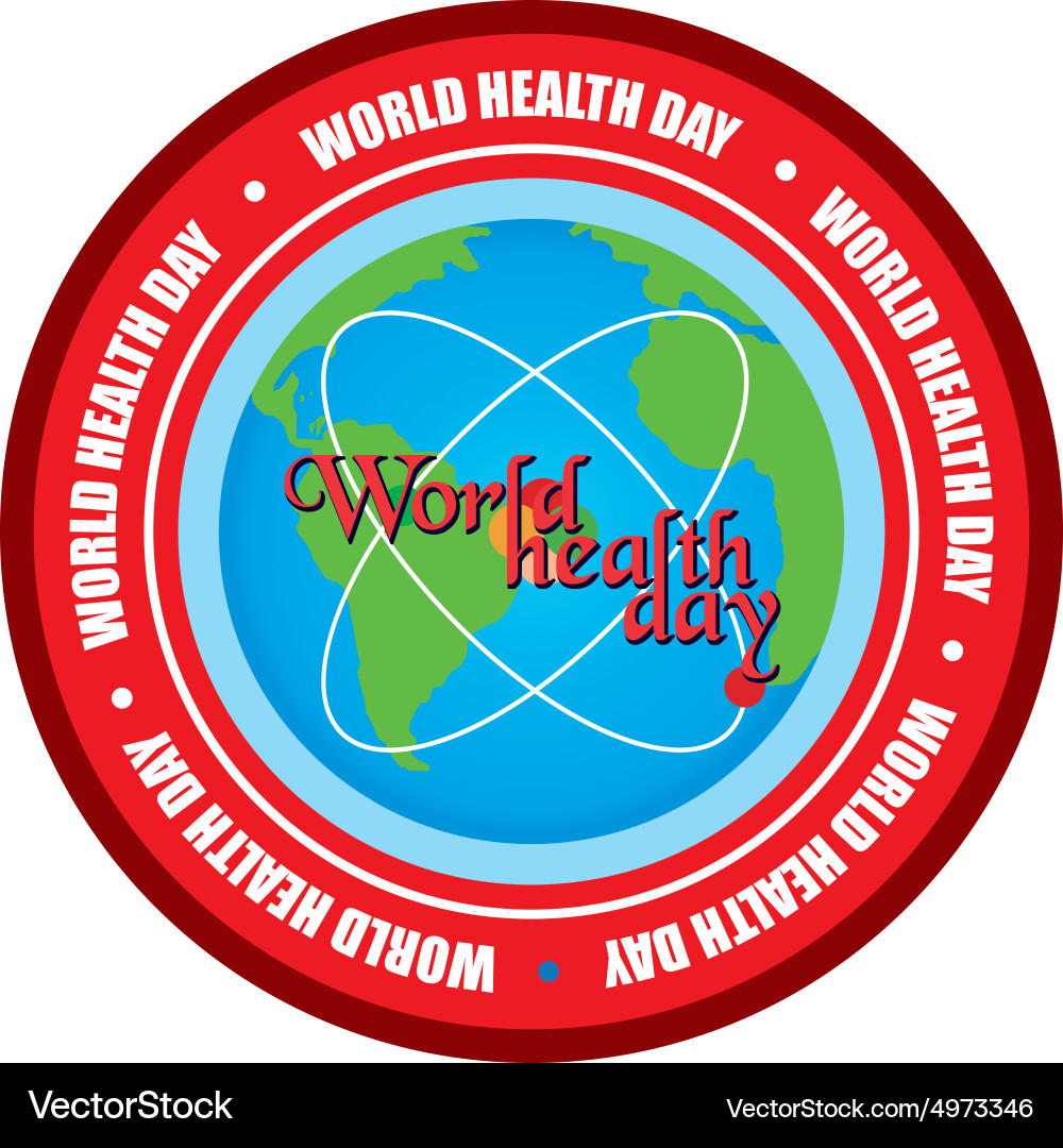 Isolated label with text and elements for world vector image