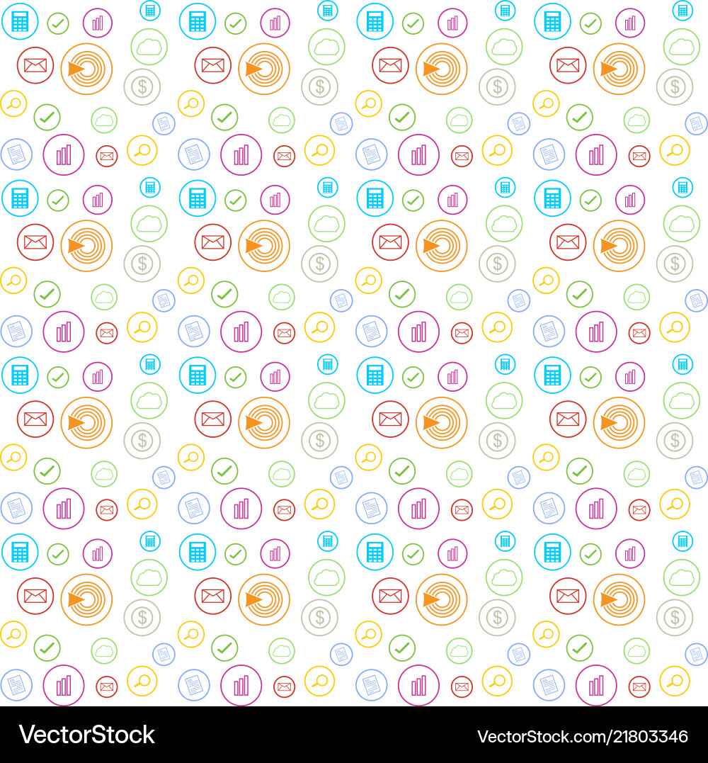 Lineart pattern accountant business circle color Vector Image