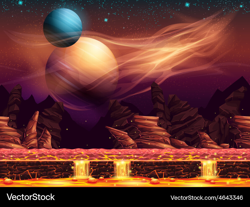 Mars Texture Map Vector Mars Landscape - Seamless Texture – Royalty-Free Vector | VectorStock