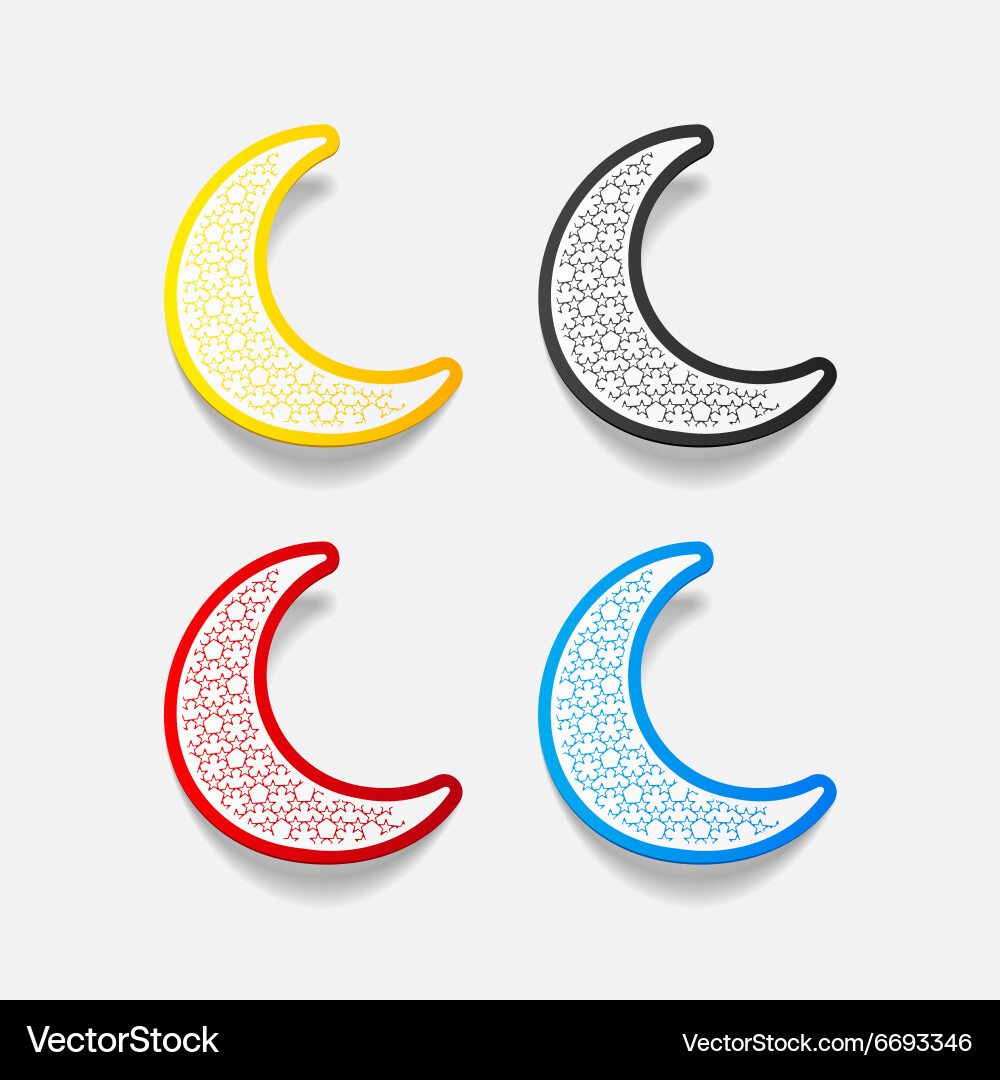 Realistic design element moon Vector Image
