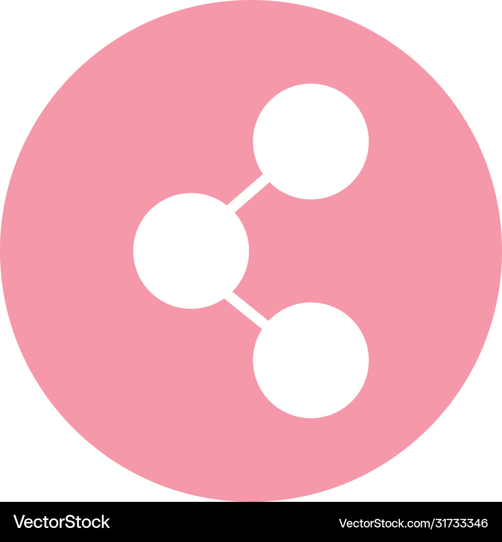 Share symbol block style icon vector image