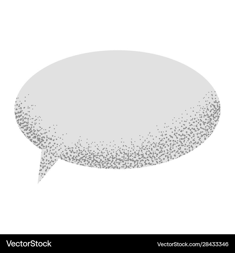 Speech empty bubble with noise sand texture Speech empty bubble with noise sand texture vector image