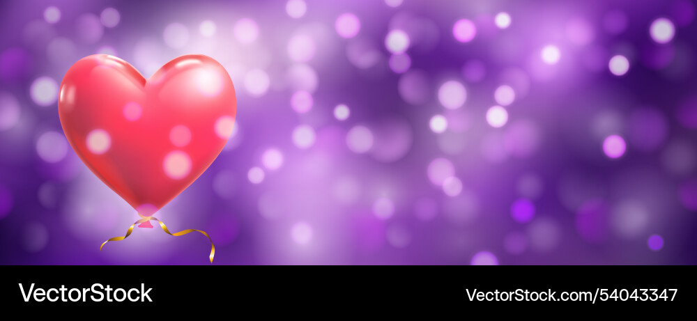 Abstract bokeh background with heart vector image