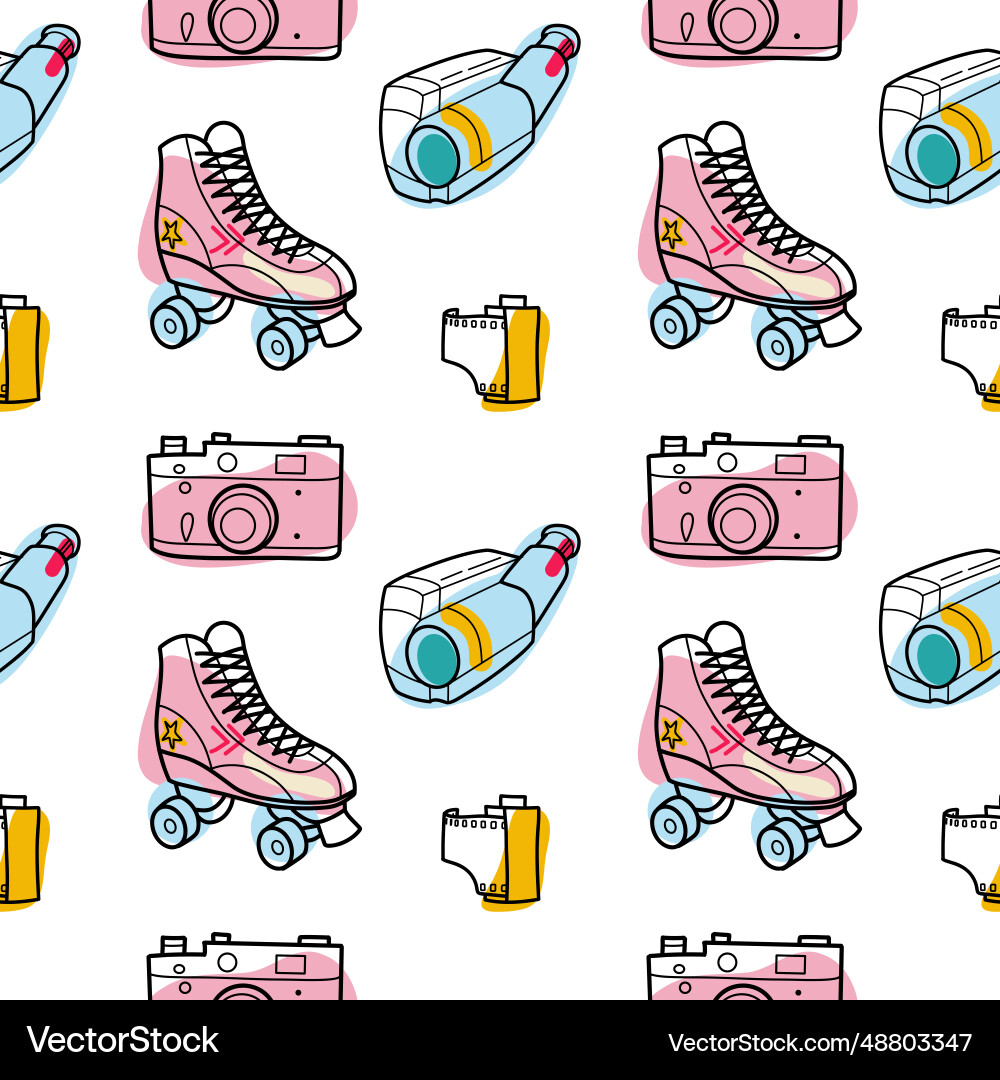 Abstract seamless pattern in 90s style Abstract seamless pattern in 90s style Vector Image