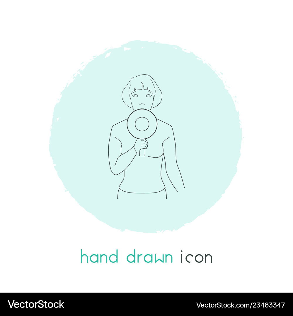 Announcing icon line element Announcing icon line element Vector Image