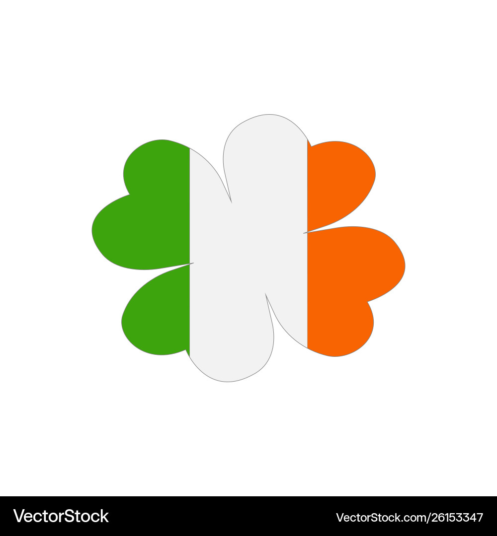 Clover leaf on flag element background for happy Clover leaf on flag element background for happy vector image