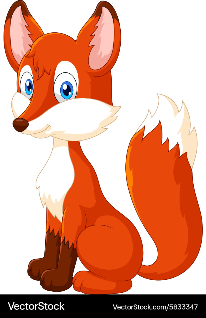 Cute Cartoon Fox Royalty Free Vector Image - VectorStock