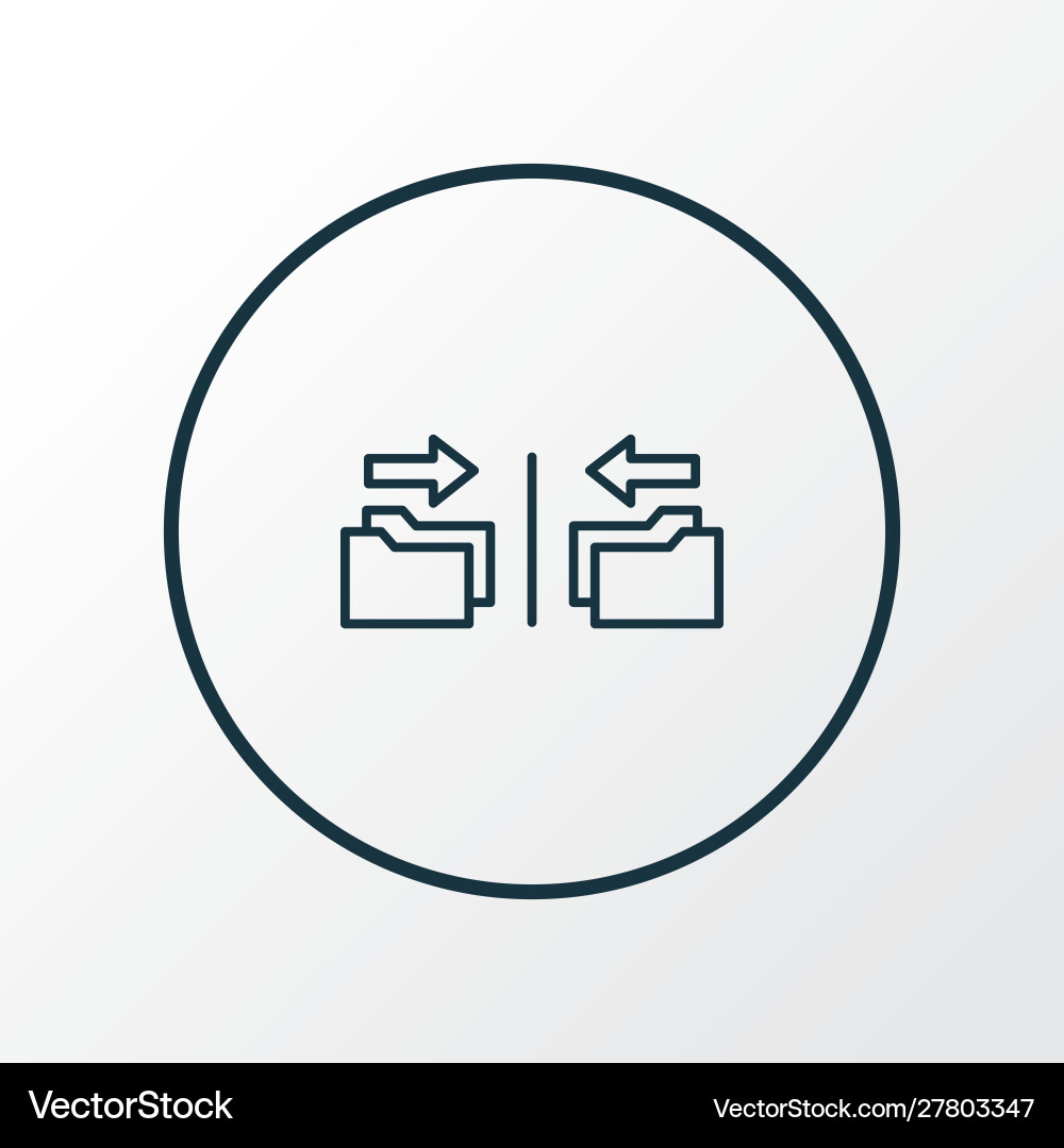 Database mirroring icon line symbol premium Database mirroring icon line symbol premium vector image