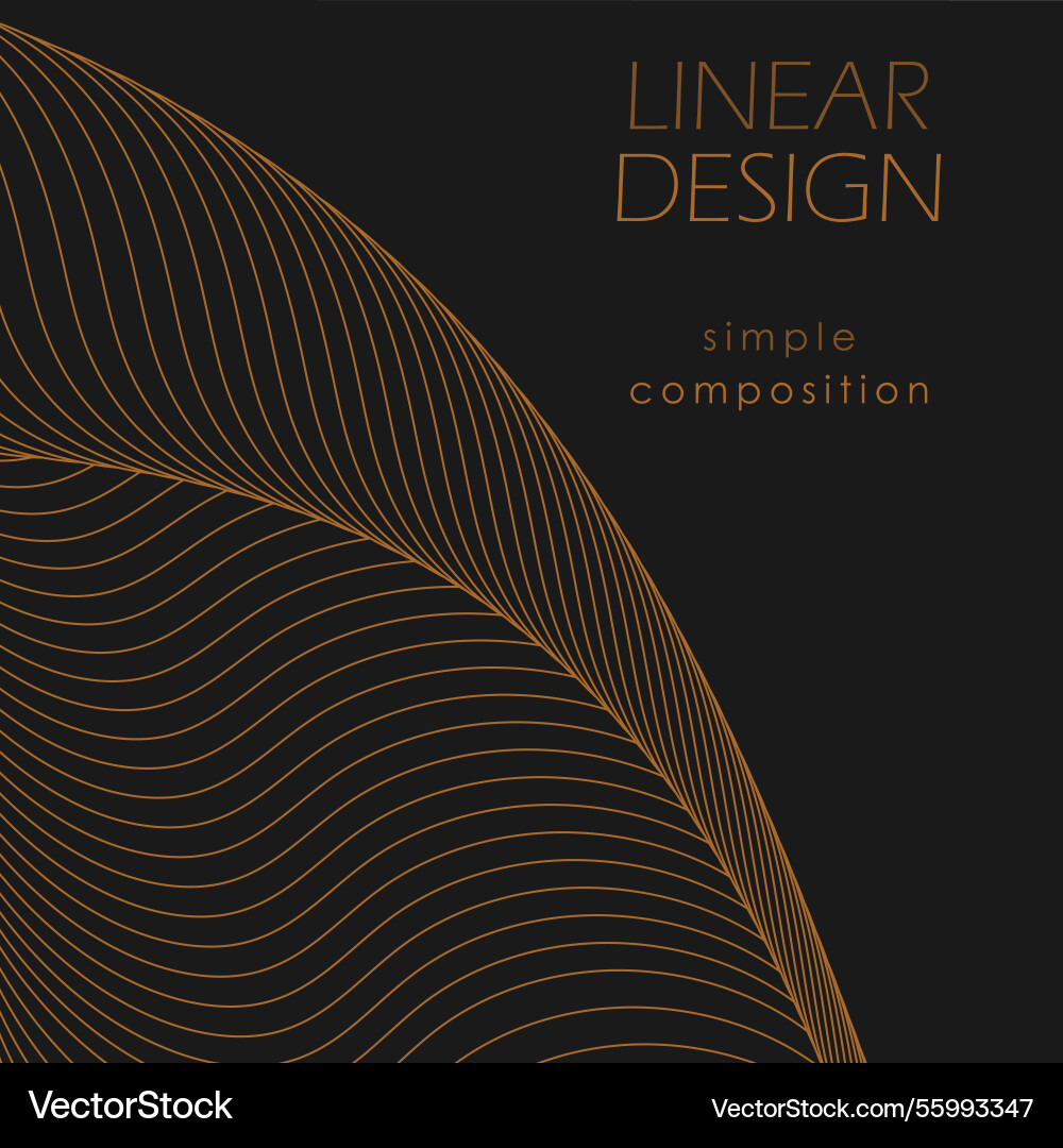 Dynamic wave wavy lines design linear Vector Image