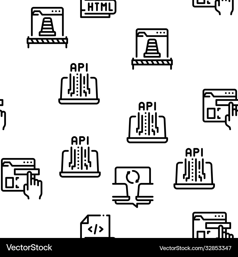 Front end development seamless pattern Front end development seamless pattern vector image
