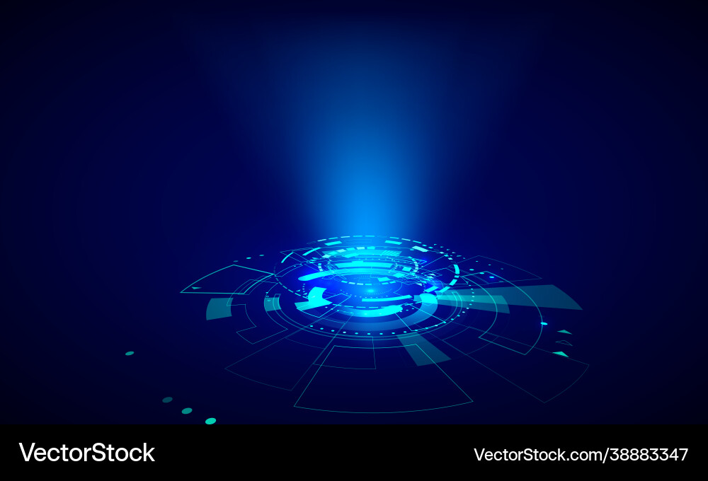 Futuristic hud elements abstract hi-tech circle Futuristic hud elements abstract hi-tech circle vector image