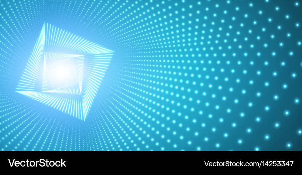 Infinite square twisted tunnel vector image