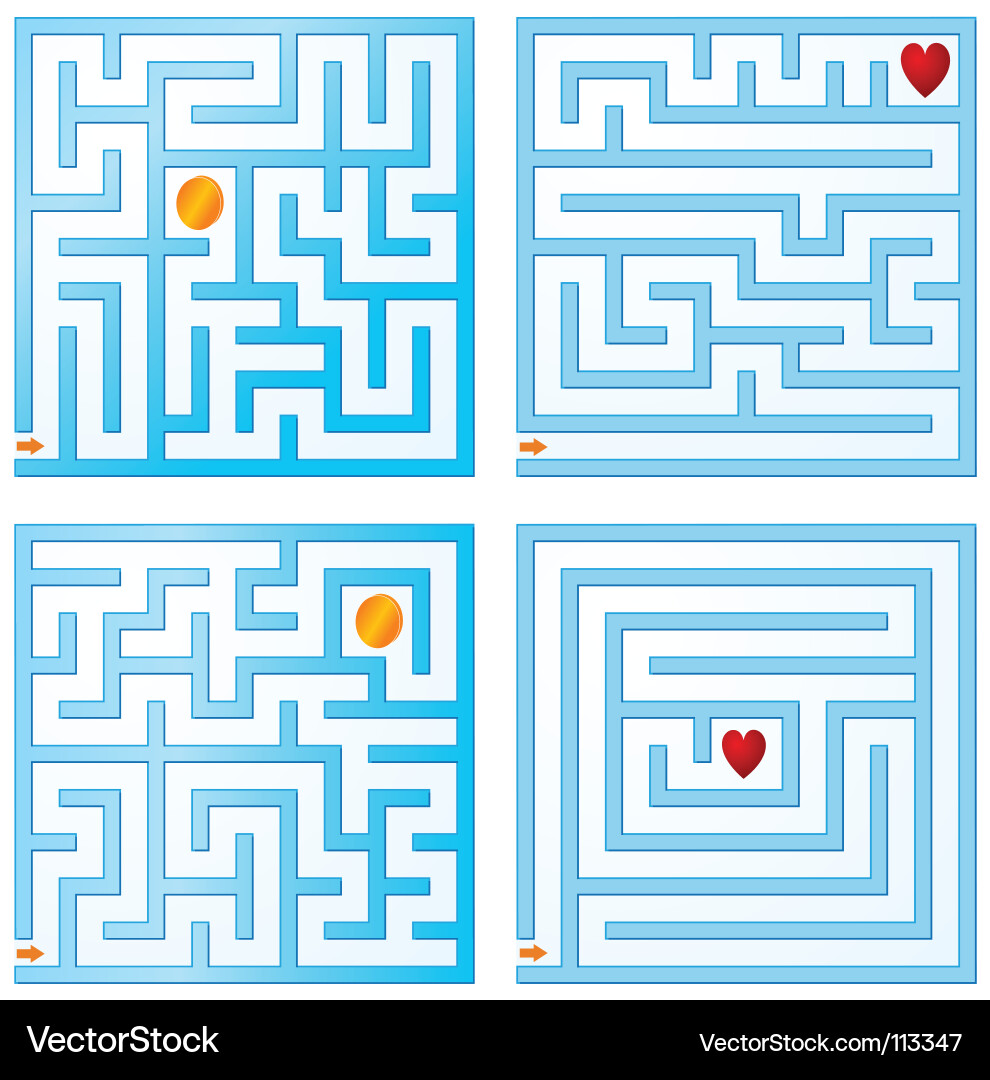 Intricate Maze Challenge Vector Image