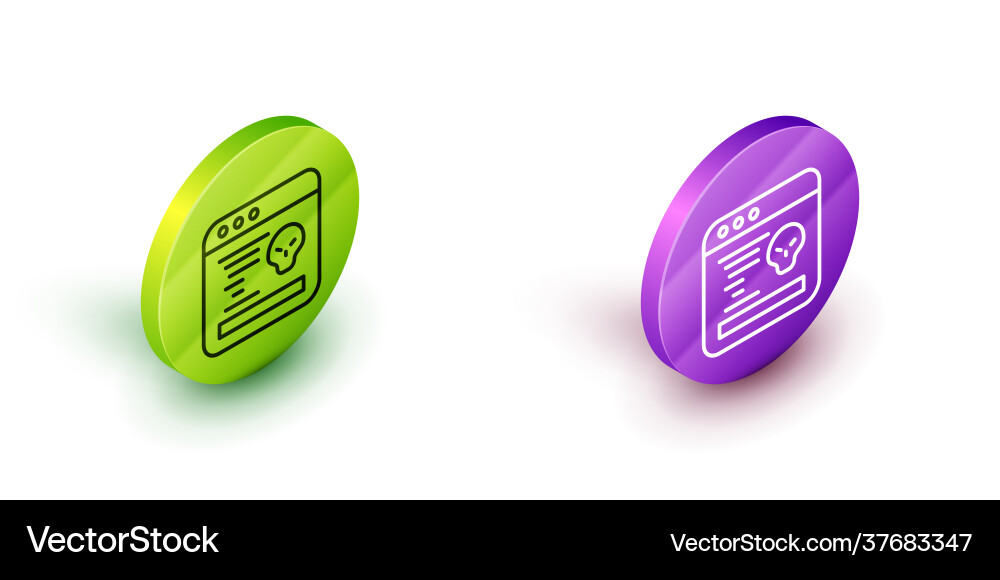 Isometric line system bug concept icon isolated Isometric line system bug concept icon isolated vector image