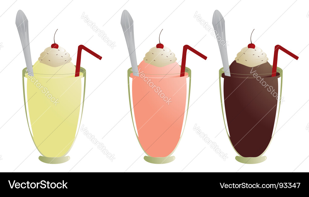 Milkshakes Royalty Free Vector Image - VectorStock