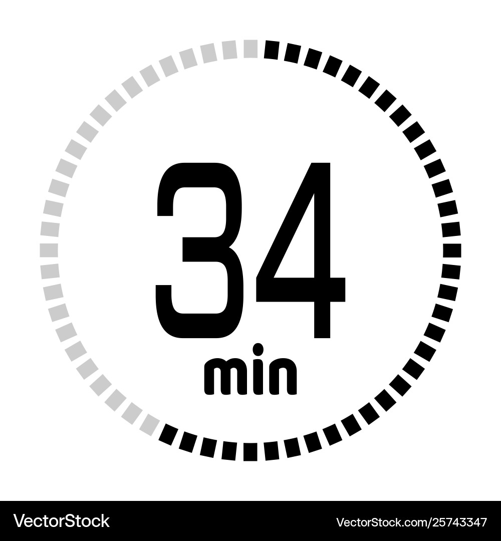 Minutes countdown timer Vector Image