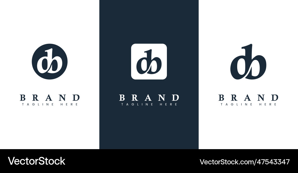 Modern and simple lowercase db letter logo Vector Image