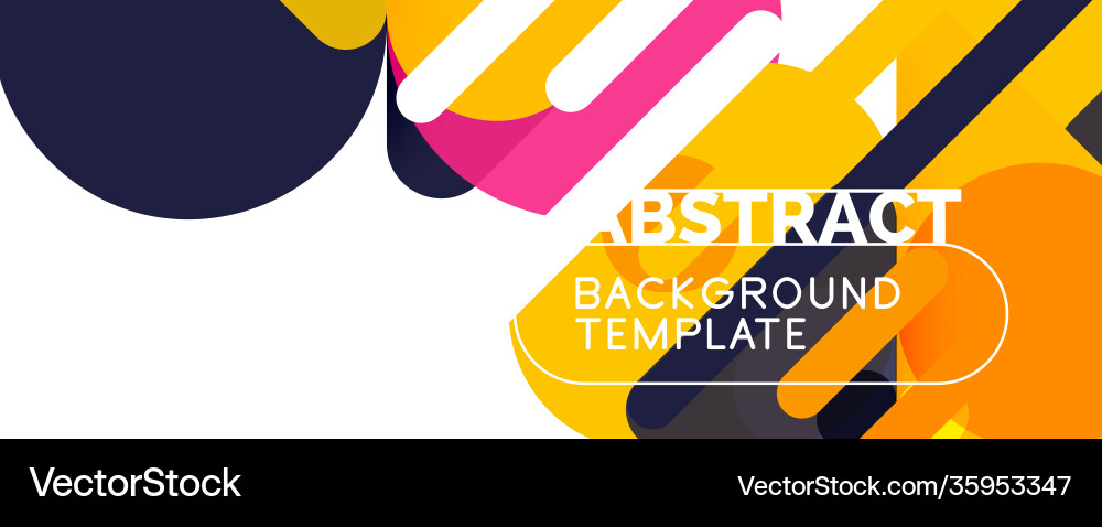 Modern geometric round shapes and dynamic lines Vector Image