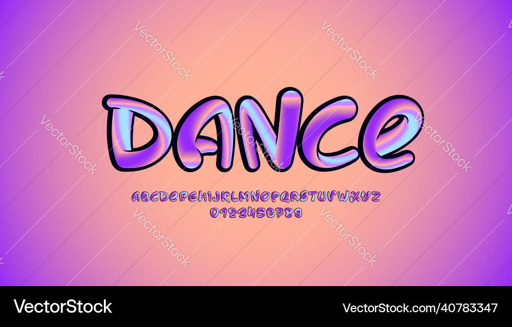 Multi colored cursive font handwritten alphabet Multi colored cursive font handwritten alphabet Vector Image