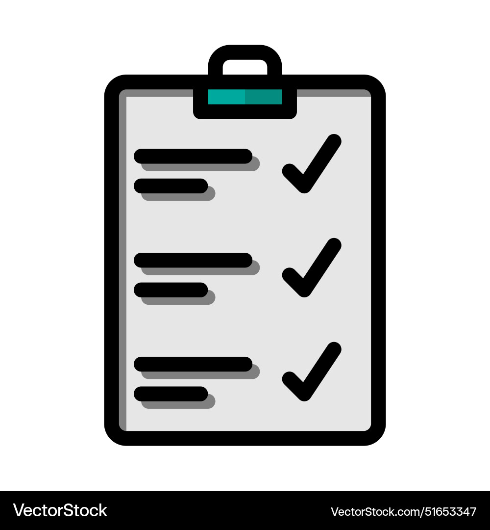 Paper task lineal icon document checklist Vector Image