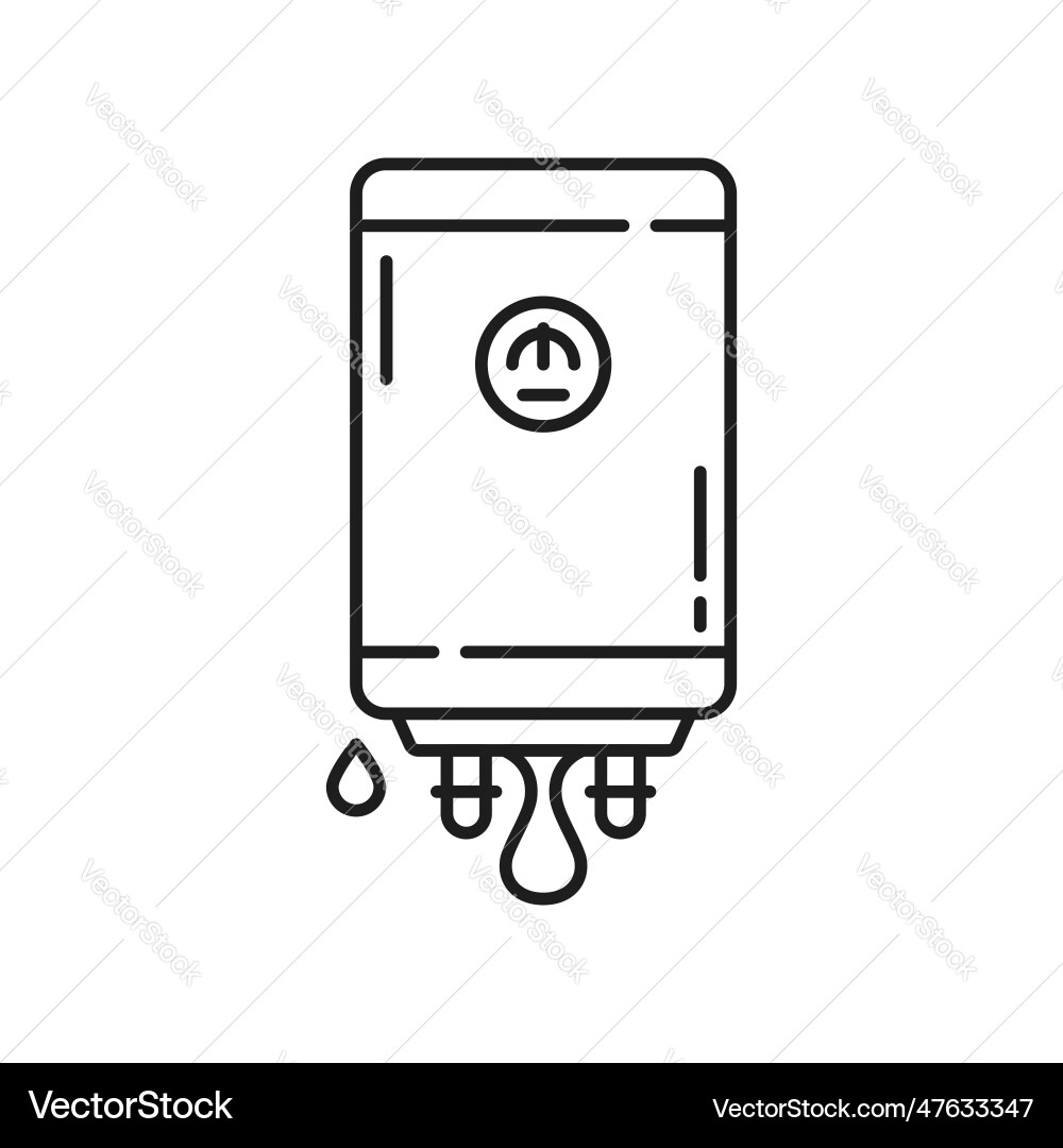 Plumbing service icon boiler water leakage repair Plumbing service icon boiler water leakage repair vector image