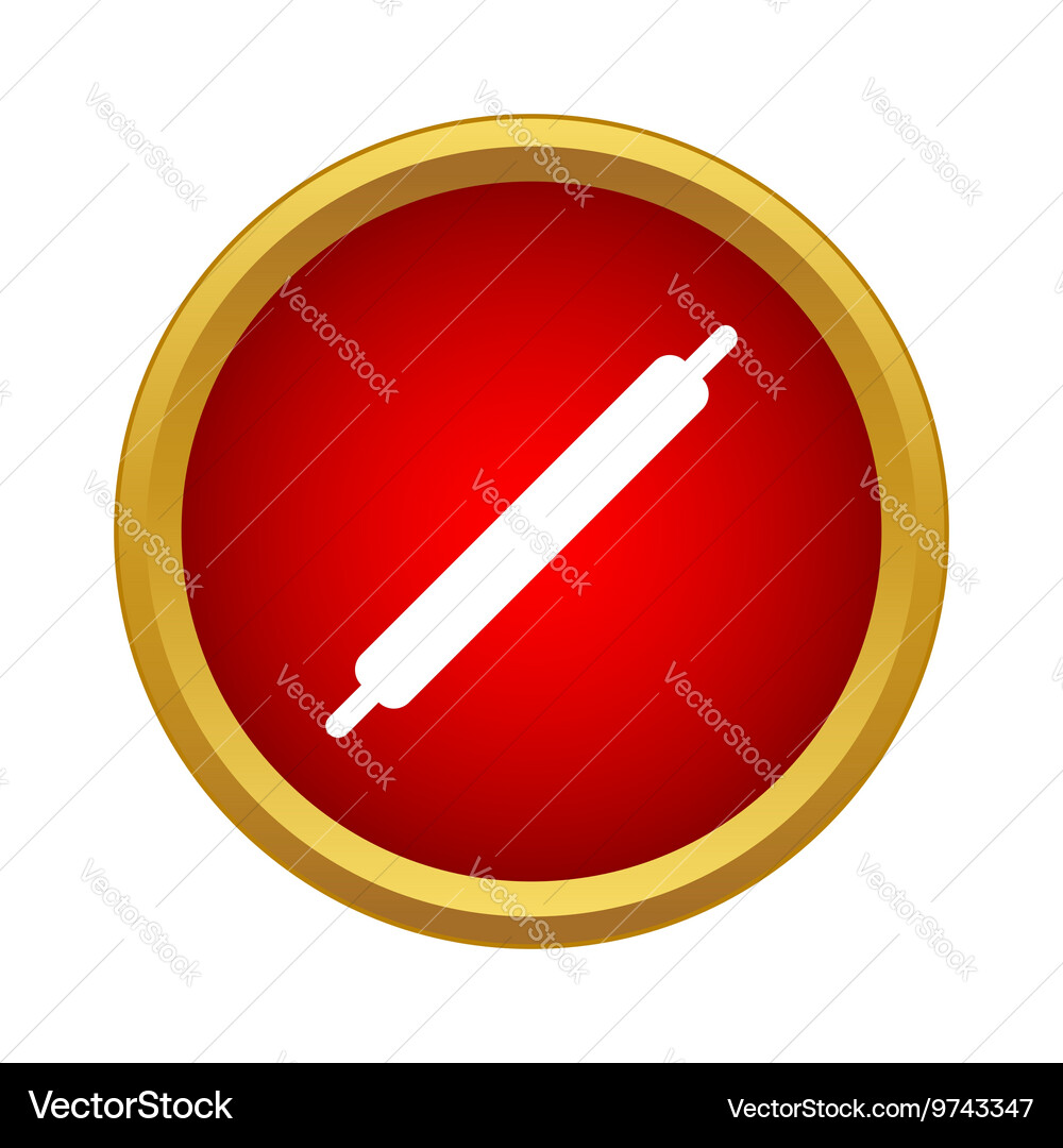 Rolling pin icon in simple style Vector Image