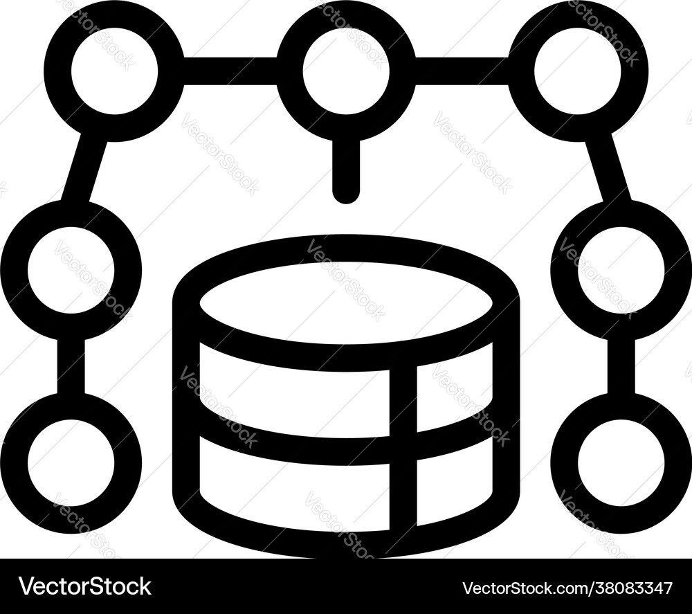 Server computer icon outline style Vector Image