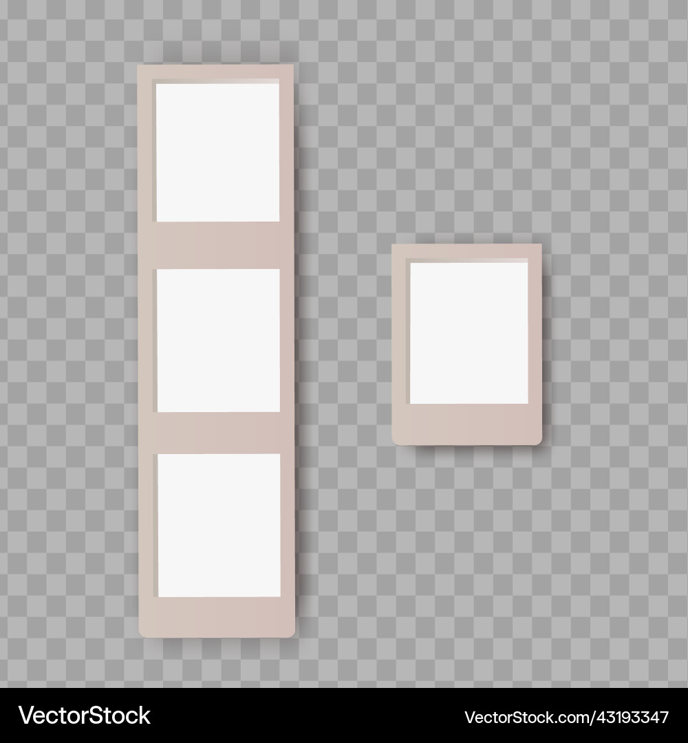 Set of realistic empty photo frames compositions Set of realistic empty photo frames compositions vector image