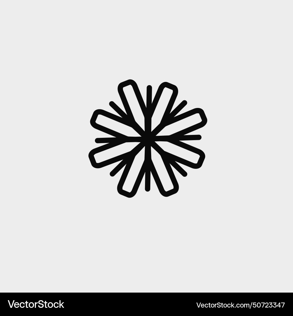 Snowflake linear isolated on white background Snowflake linear isolated on white background Vector Image