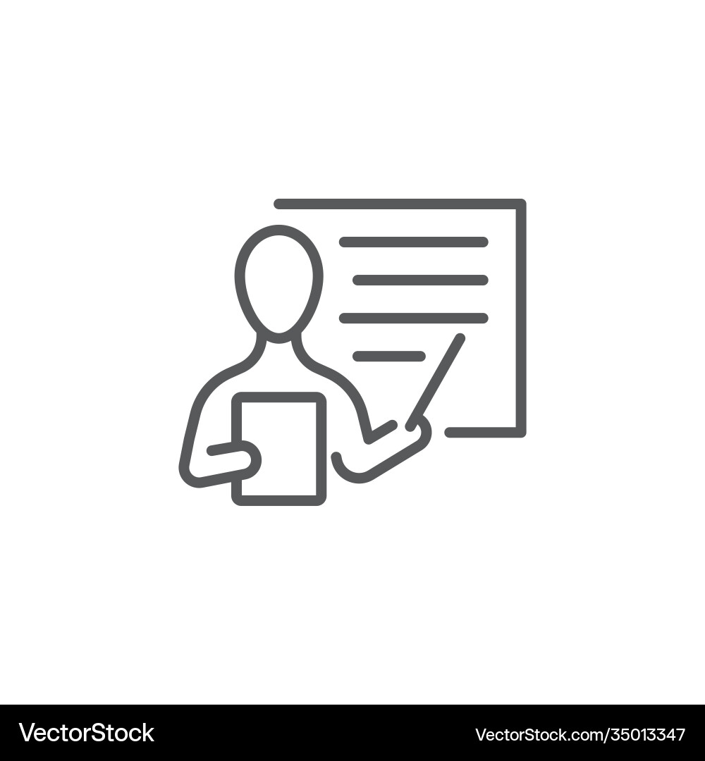Teacher instructor icon symbol isolated on white Teacher instructor icon symbol isolated on white vector image