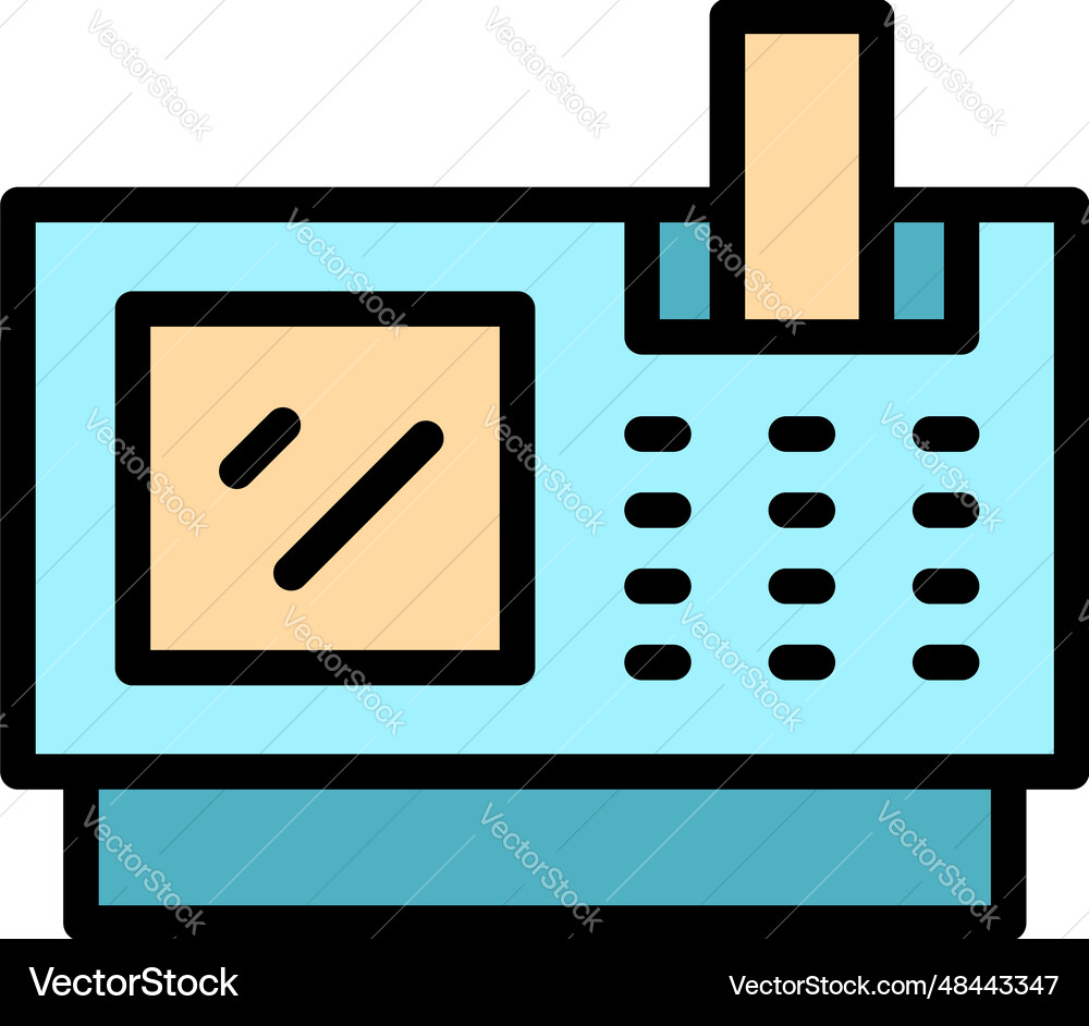 Touchscreen pos machine icon flat Touchscreen pos machine icon flat vector image