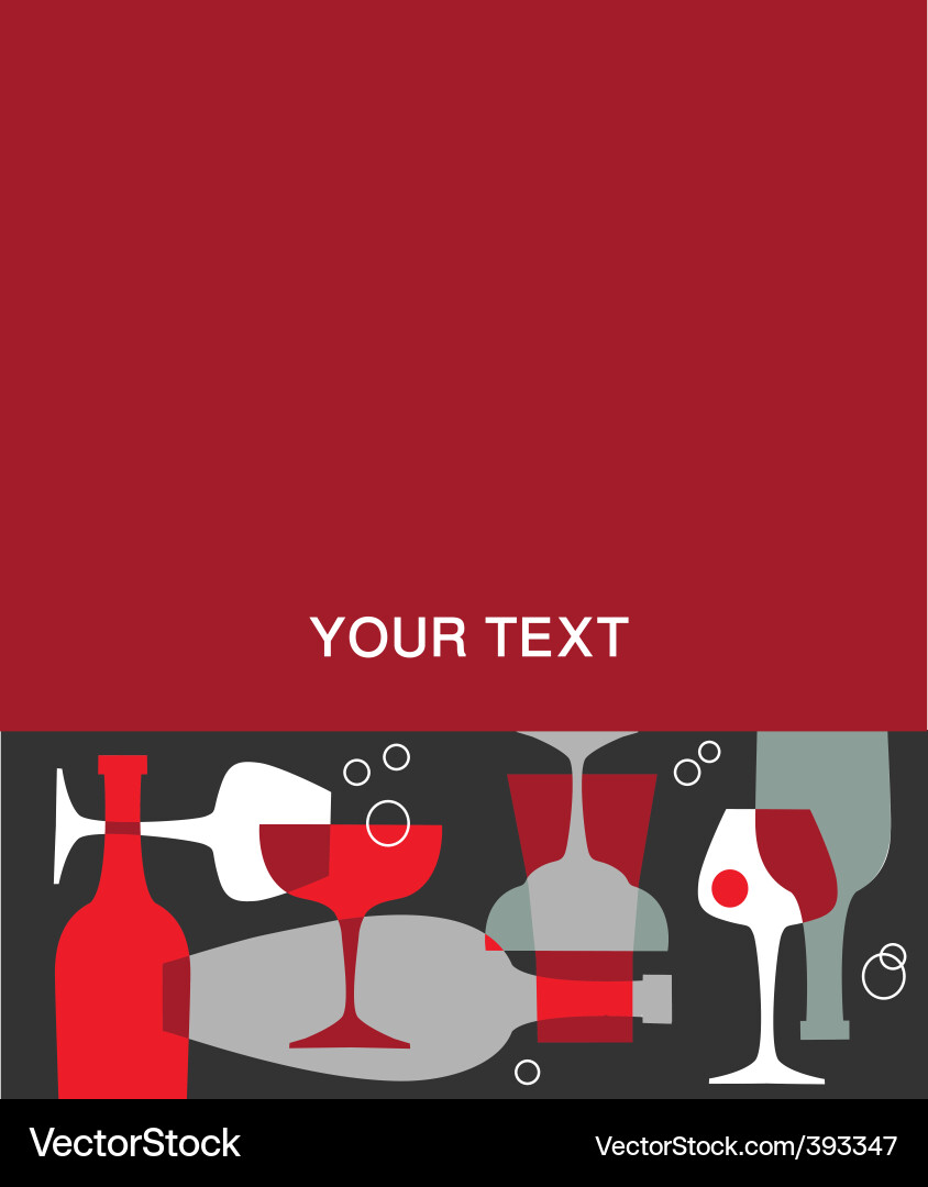 Wine & Spirits Menu Vector Image