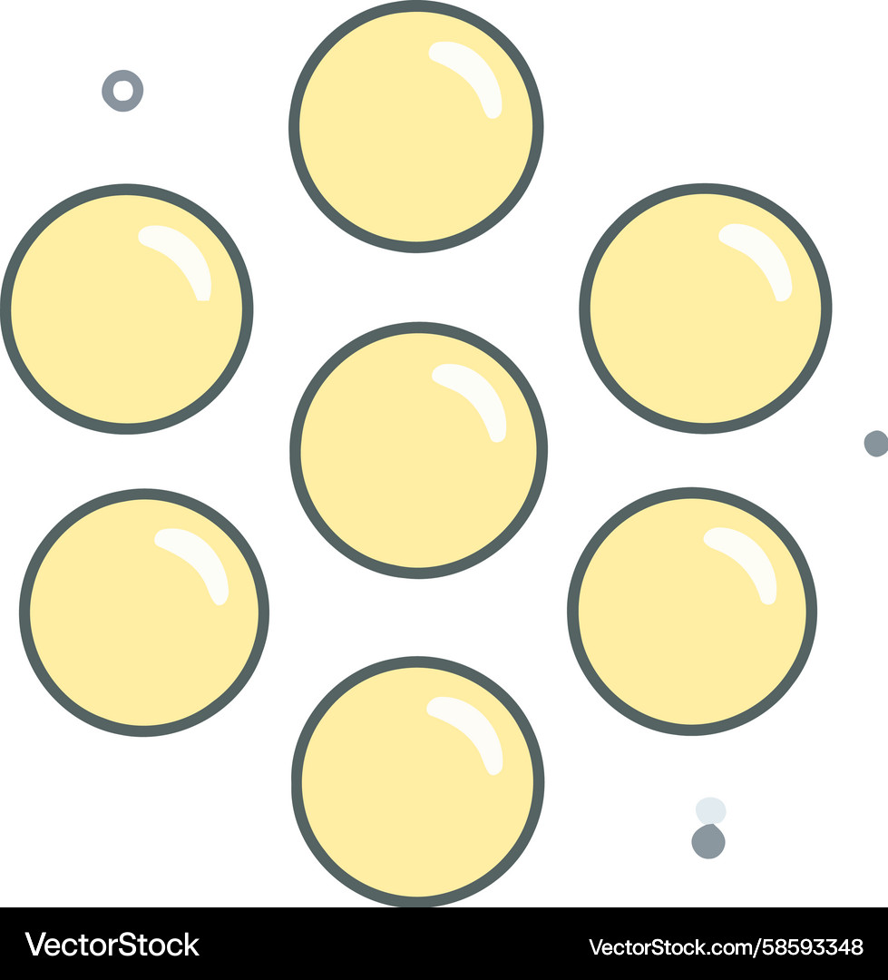 Abstract hexagonal cluster of seven luminous Vector Image