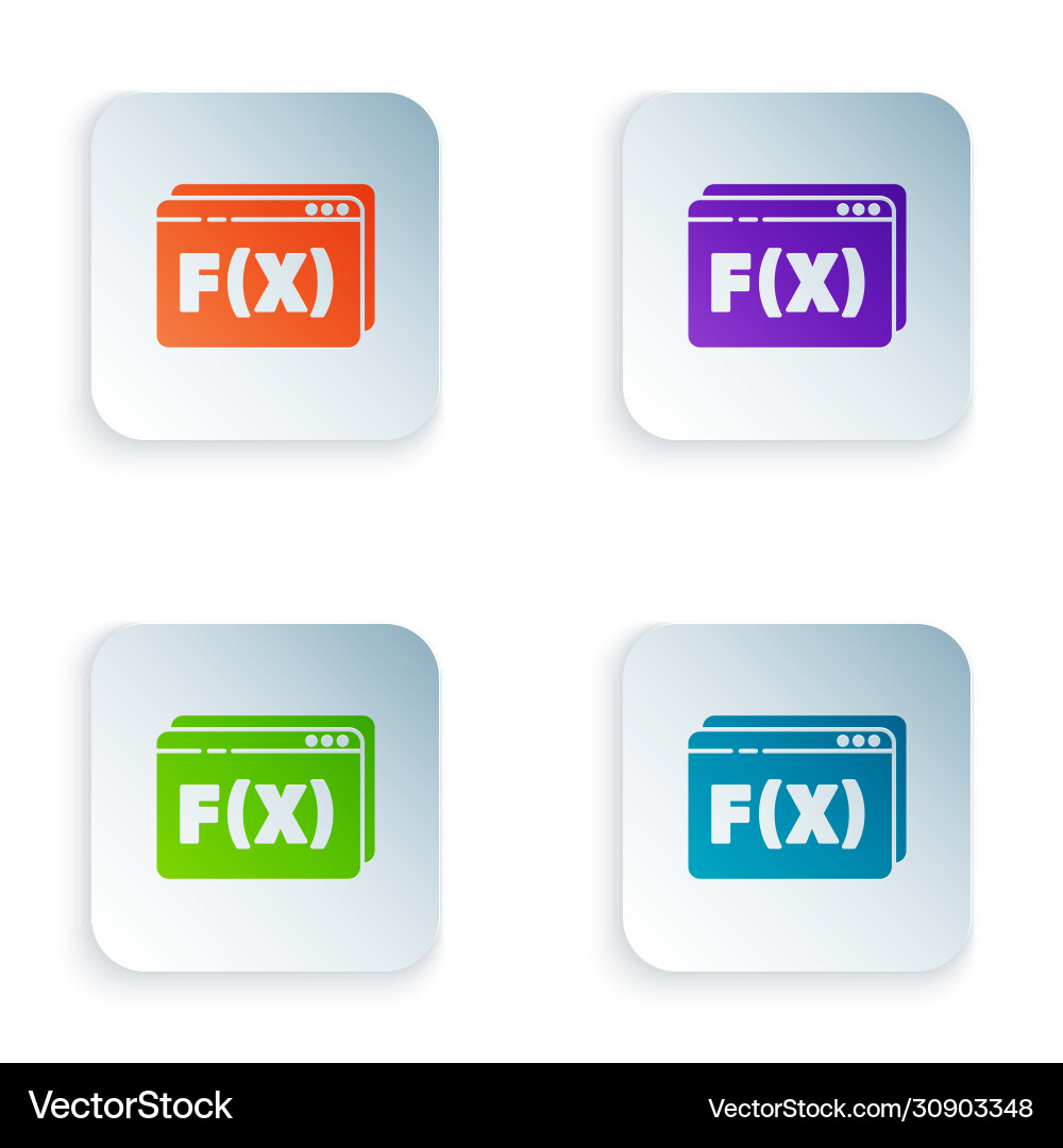 Color function mathematical symbol icon isolated Vector Image