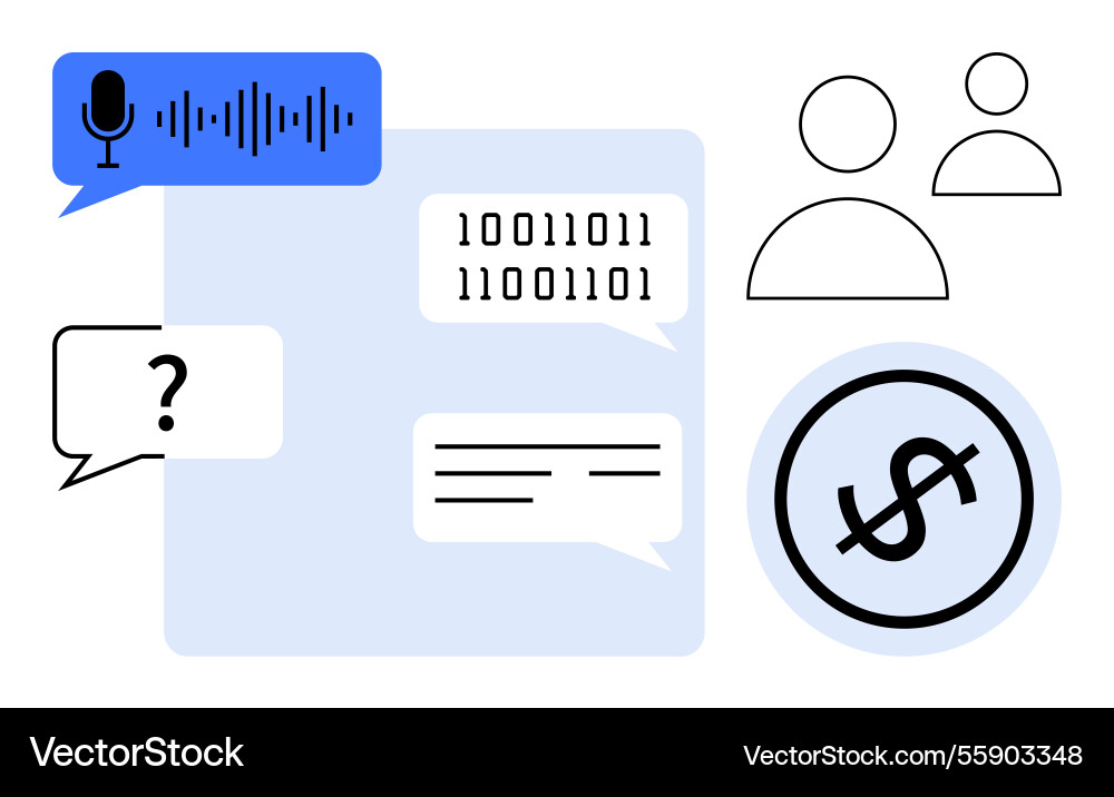 Communication methods and digital transactions Communication methods and digital transactions vector image