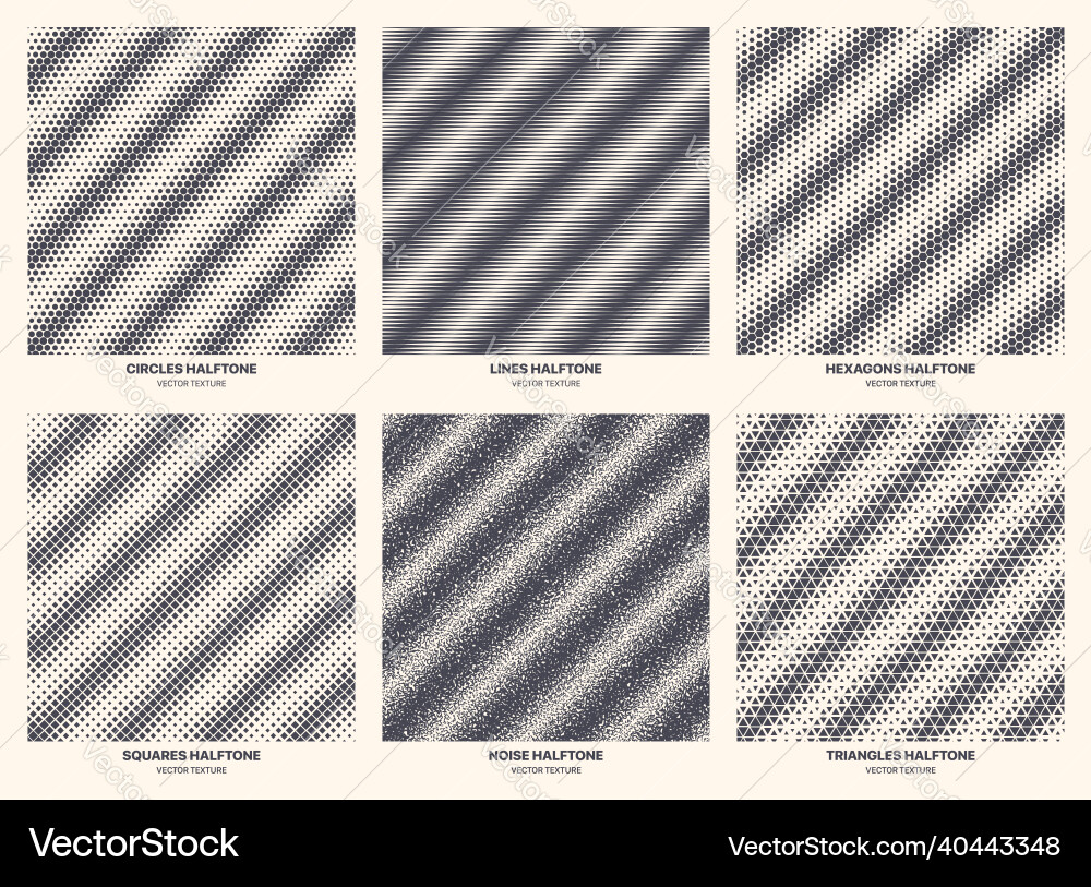 Different variations halftone incline stripe Different variations halftone incline stripe vector image