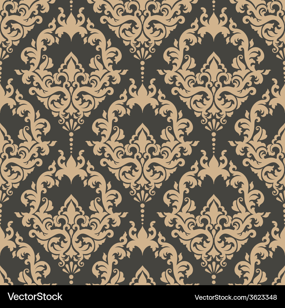Elegant Damask Pattern Background vector image