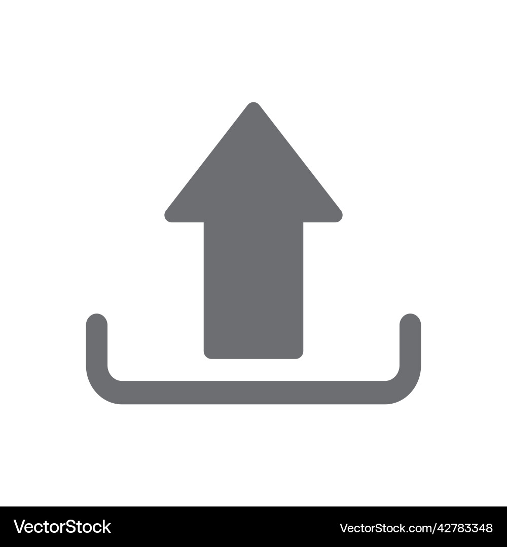 Grey upload icon Grey upload icon vector image