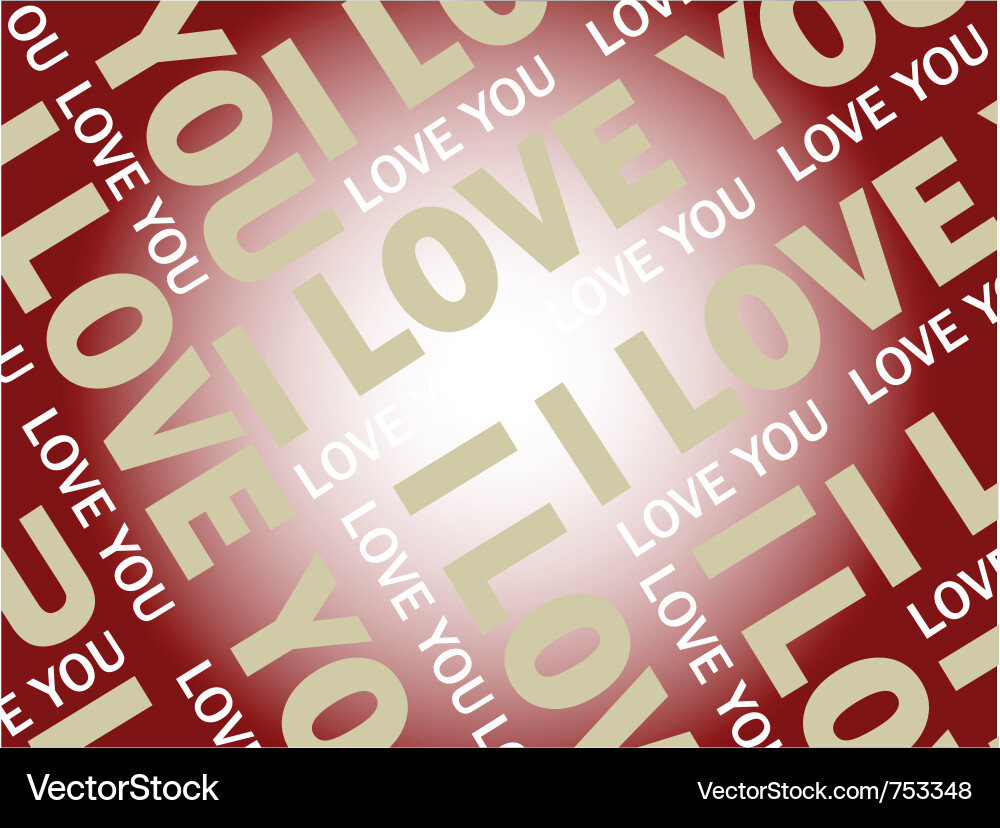 Love text wallpaper Vector Image