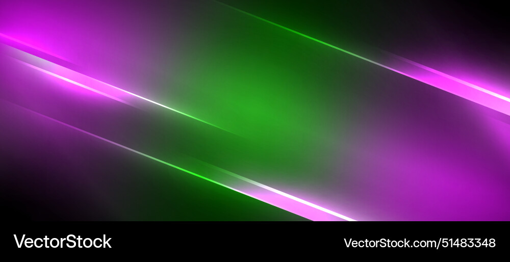 Neon dynamic diagonal light rays background Vector Image
