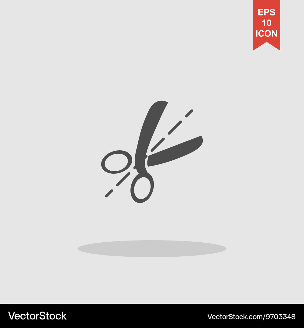 Scissors icon flat design style vector image