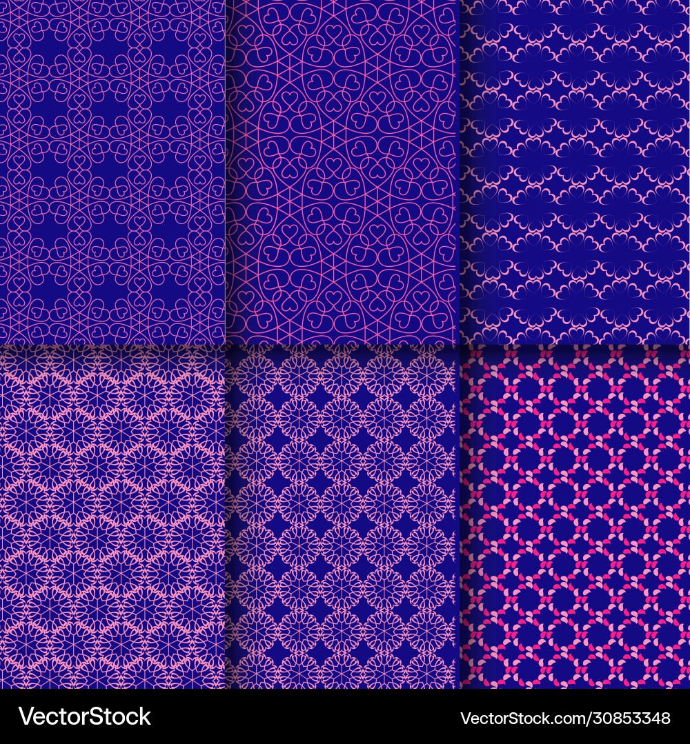 Seamless pattern design with set collection vector image