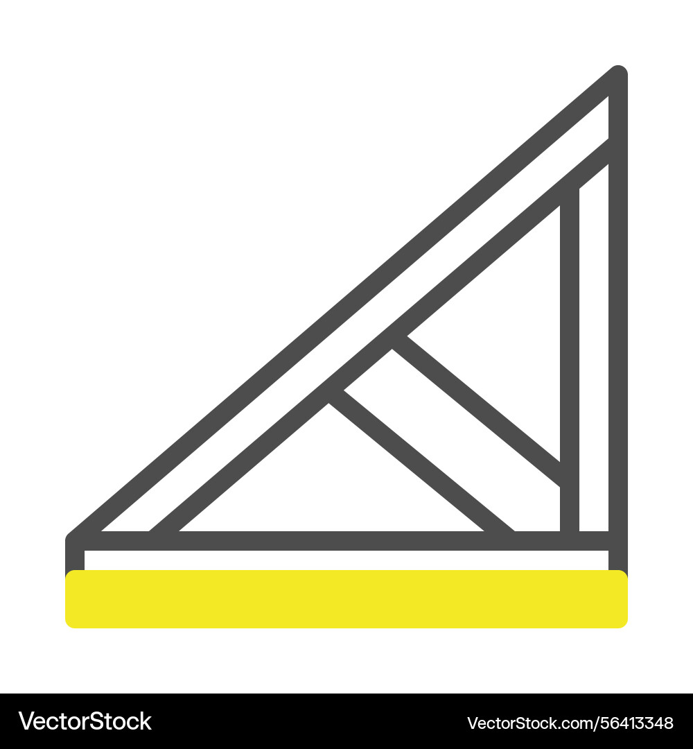Stylized representation of a basic triangular vector image