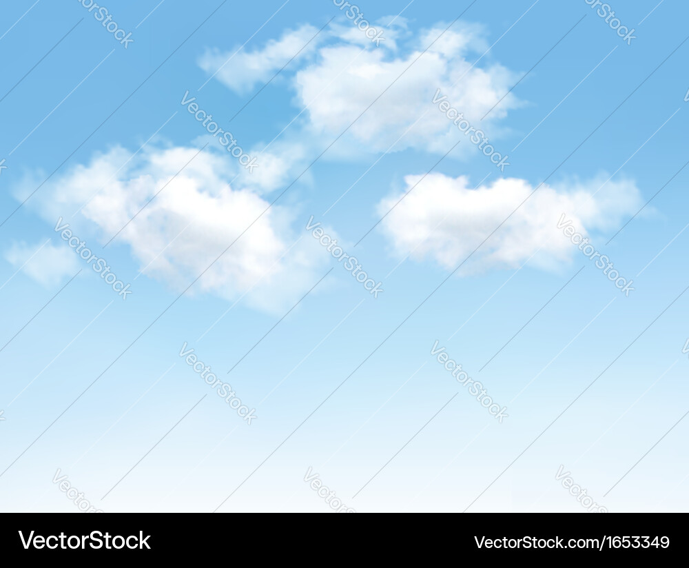 Blue Sky with Clouds Royalty Free Vector Image